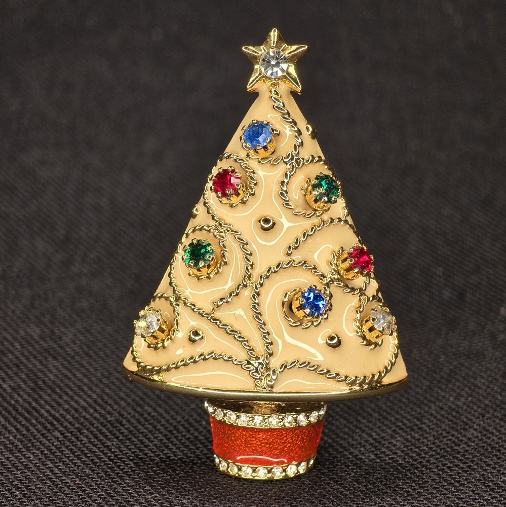 Christmas tree broach, with earrings